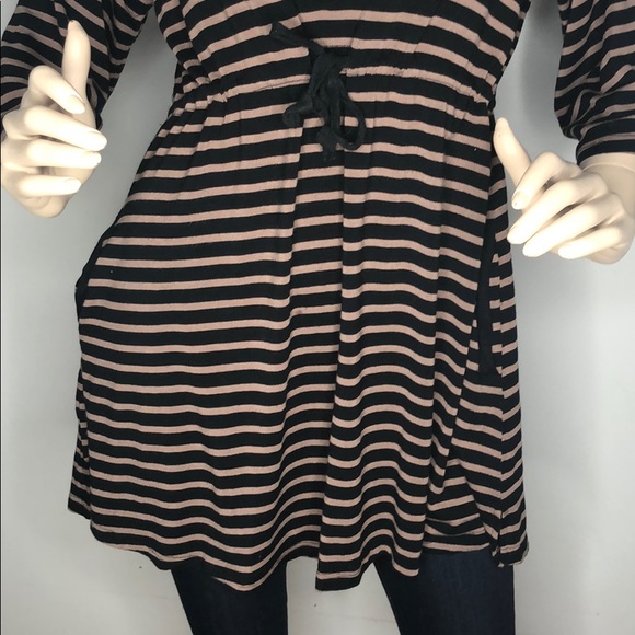 Striped tunic hooded top - Picture 2 of 11
